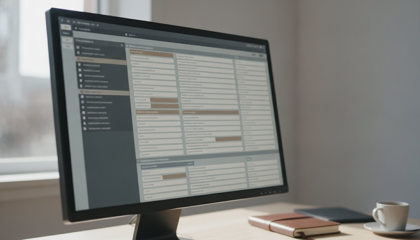 Tela de computador exibindo um painel de configuração de servidor com campos de texto preenchidos.